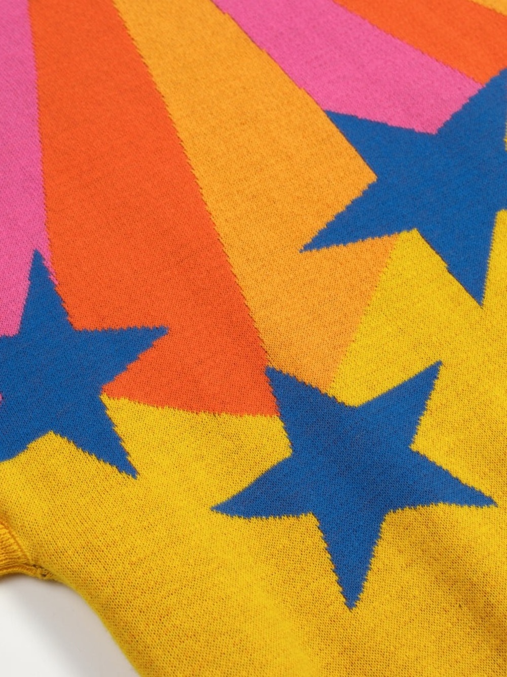 OXKNIT WOMEN'S YELLOW VINTAGE STAR ART JACQUARD KNIT T-SHIRT - Picture 5 of 7